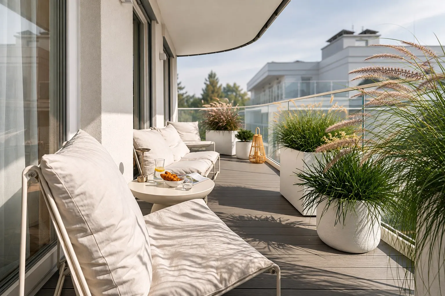 Balkon z widokiem na sąsiednią architekturę, Apartament Boutique No. 7, Międzyzdroje